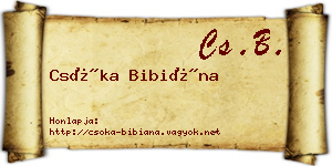 Csóka Bibiána névjegykártya